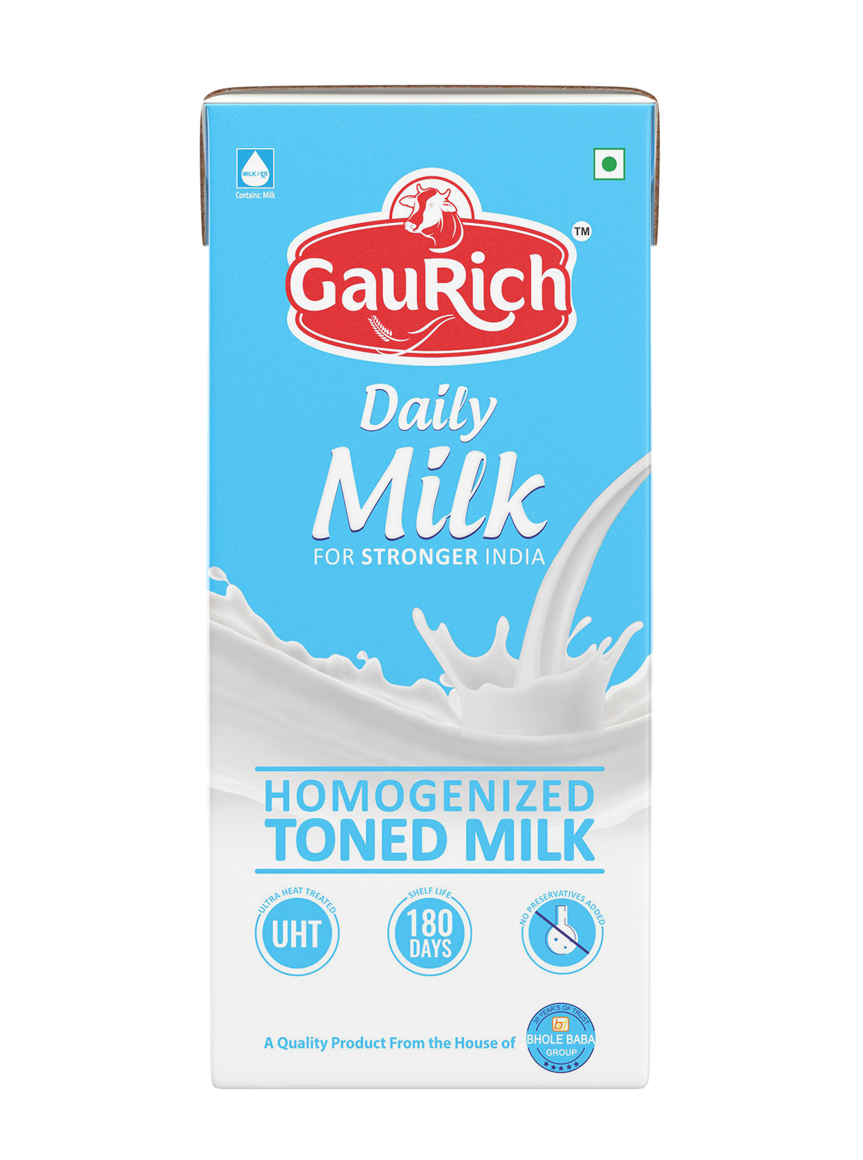 HOMOGENIZED TONED MILK 1lt (Tetra Pack)
