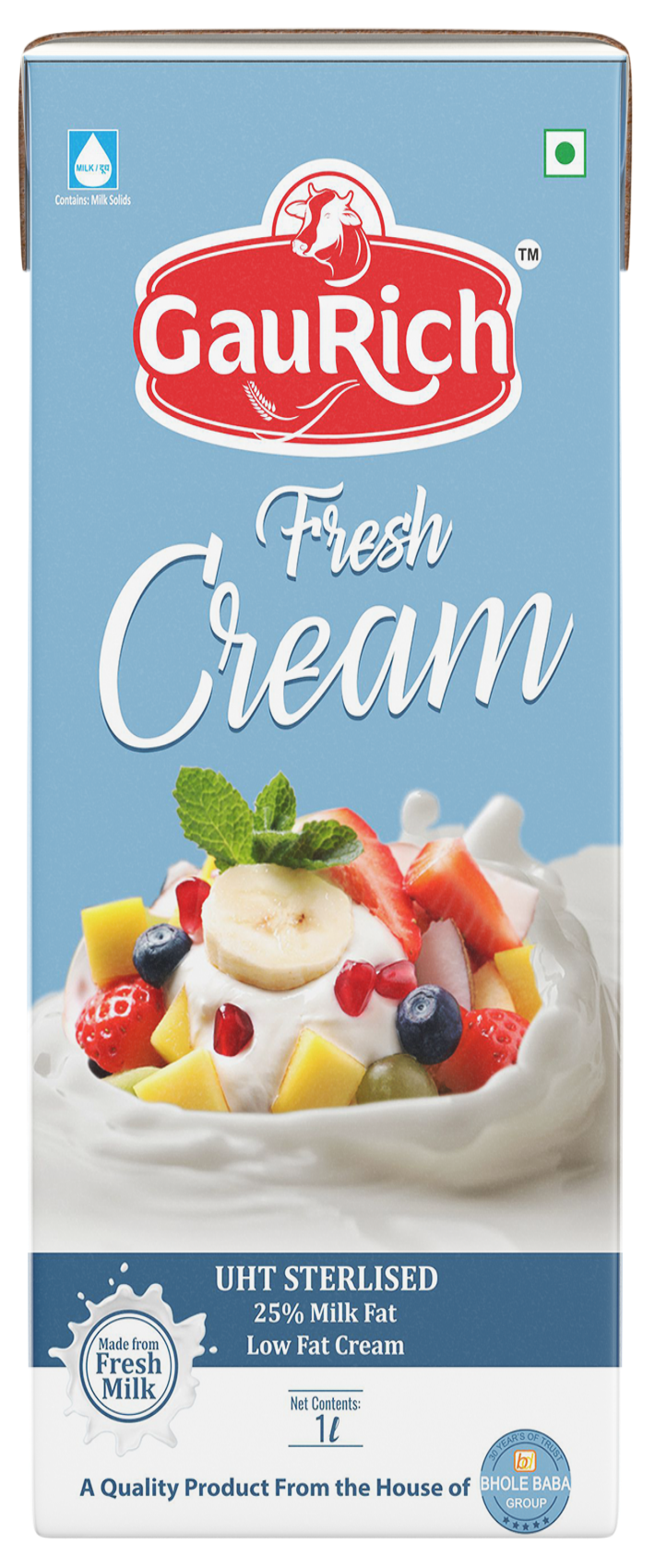 GauRich Fresh Cream-1ltr  (Tetra Pack)