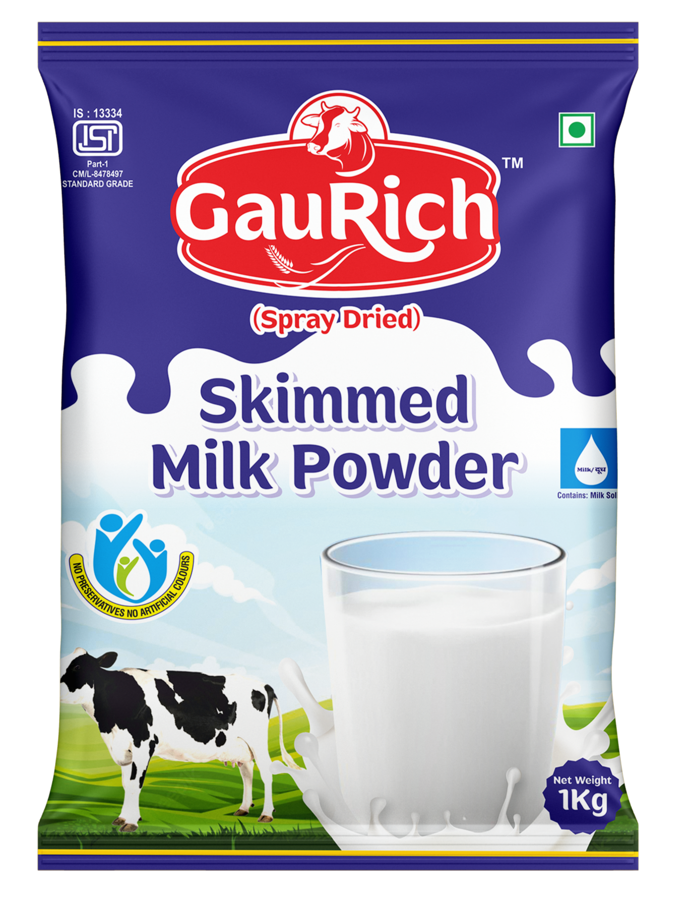 SKIMMED MILK POWDER (COW) - SMP 1kg (Pouch)
